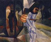 auguste macke pierrot oil painting